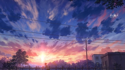 4K 夕阳下回家的少年-带时间