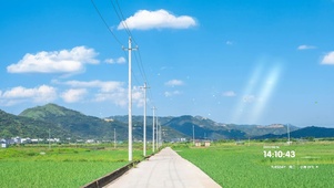 4k 治愈清新夏日田园小路