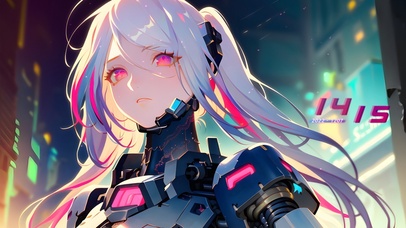 赛博银发少女