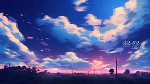 4k 治愈唯美小镇夜空