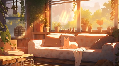 午后温馨阳光房间