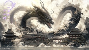 4K高清中国龙墨水画