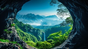 唯美山洞绿景