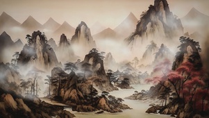 水墨AI山水壁纸