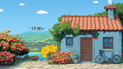 护眼 夏日晴空万里