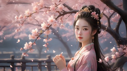 淡雅古风美女