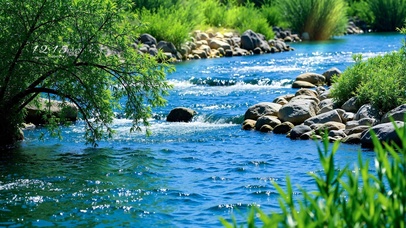 护眼清澈溪流