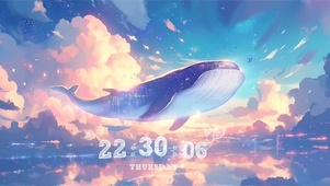 唯美 云海 鲸鱼