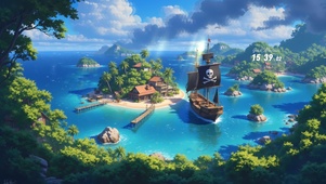 夏日海岛森林
