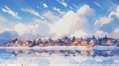 暖灯栖雪-桌面主题