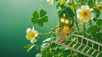 哇！花丛里藏着精灵小屋！