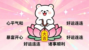 正念壁纸 好运暴富顺利开心