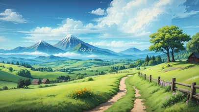 4K唯美山间乡村田野小路