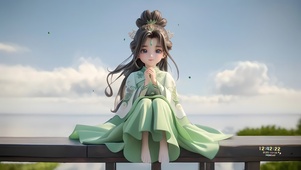 国风 祈福少女