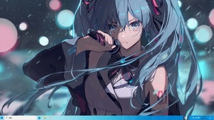 雨中初音未来