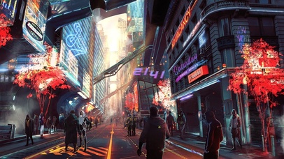 赛博朋克商业街