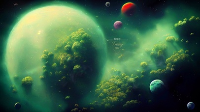 治愈梦幻宇宙森林星球