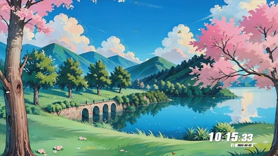 护眼山川绿景