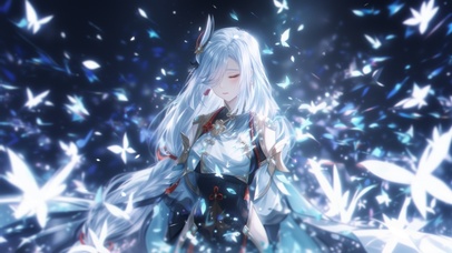 雪墨壁纸丨申鹤丨月下丽人丨