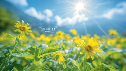 阳光明媚的春天