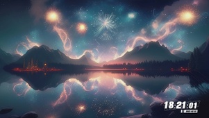 五彩夜空