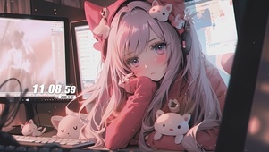 可爱猫耳女孩