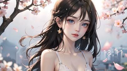 唯美樱花阳光少女