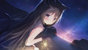 玩烟花的美少女