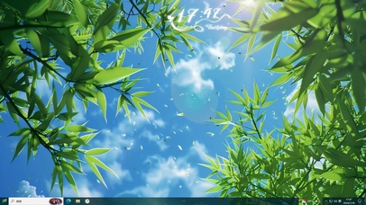 蓝天清新护眼绿叶