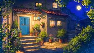 夜空宁静小屋