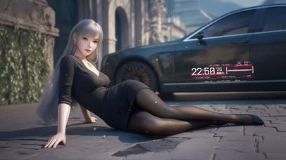 云鬓如烟，肤若凝脂