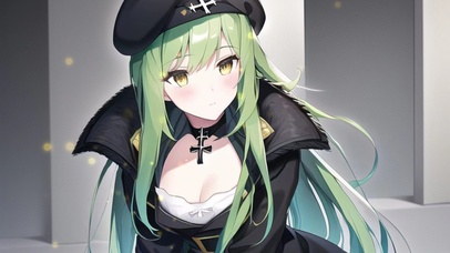戴贝雷帽的女孩