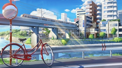 4k唯美治愈日系动漫城市街道