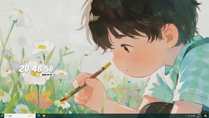 画画男孩桌面主题