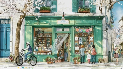 绿窗书影漫时光-桌面主题