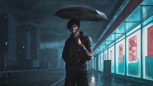 雨中