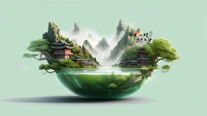 唯美 水缸中的迷你世界