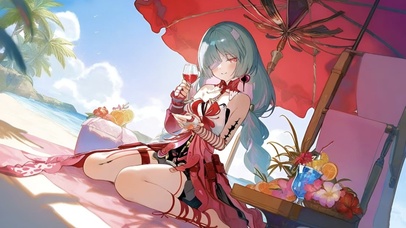 海边泳装少女-弗洛洛