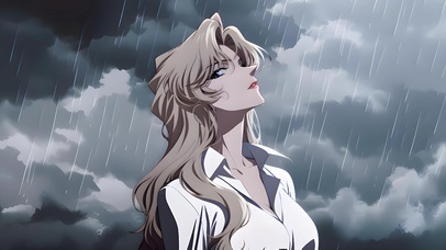 雨天美女