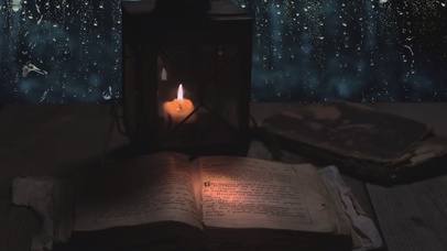 雨夜在窗前读书