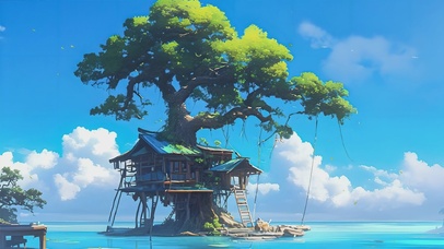 海边树屋