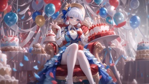 雪墨壁纸丨神里绫华丨生日庆典丨