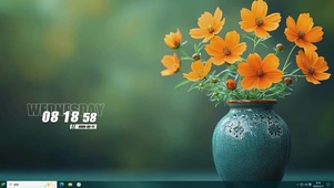 护眼花瓶花朵桌面主题