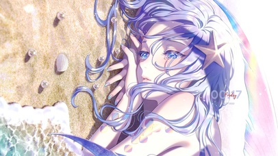 4k 唯美海边人鱼少女