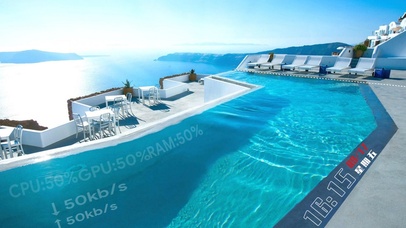 午后的蓝色小镇