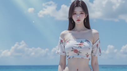 简约护眼美女壁纸