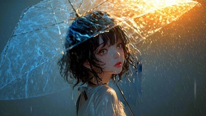 雨夜的她❤