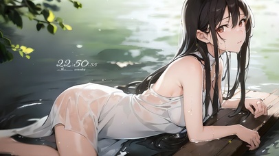 小清新可爱长发女生