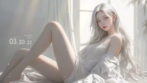 4K白发长腿美女