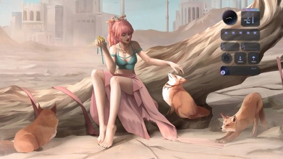 4K性感美腿少女和狐狸